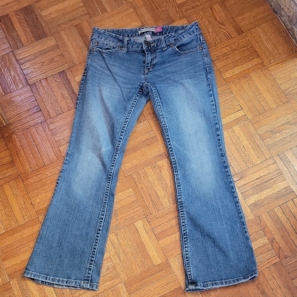 Aeropostale Hailey Skinny Flare Denim Low Rise Jeans Juniors Y2k Size 7/8